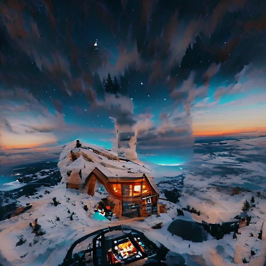 Cozy Cabin on a Mountaintop Vista