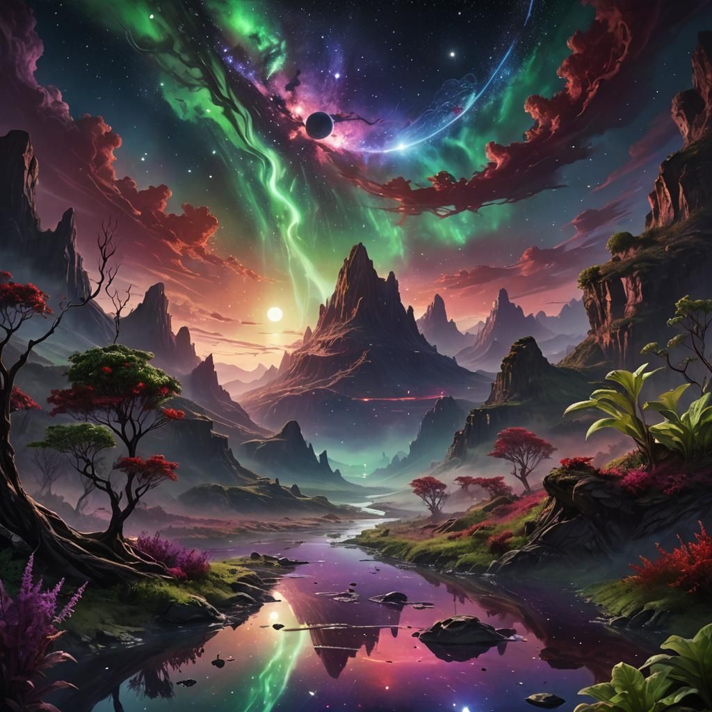A valley full of fancy plants