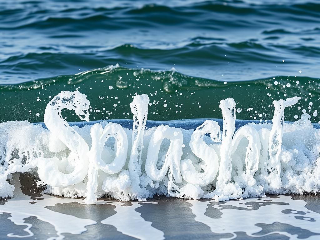 Splash! Created from Crashing Wave Spray