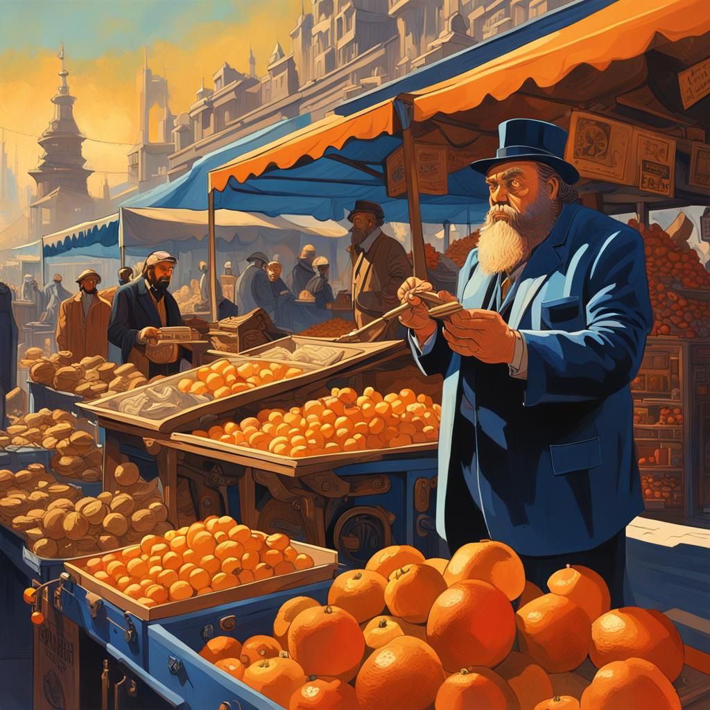 Brian Blessed as a Market Stall Salesman in a Fantastical Ma...