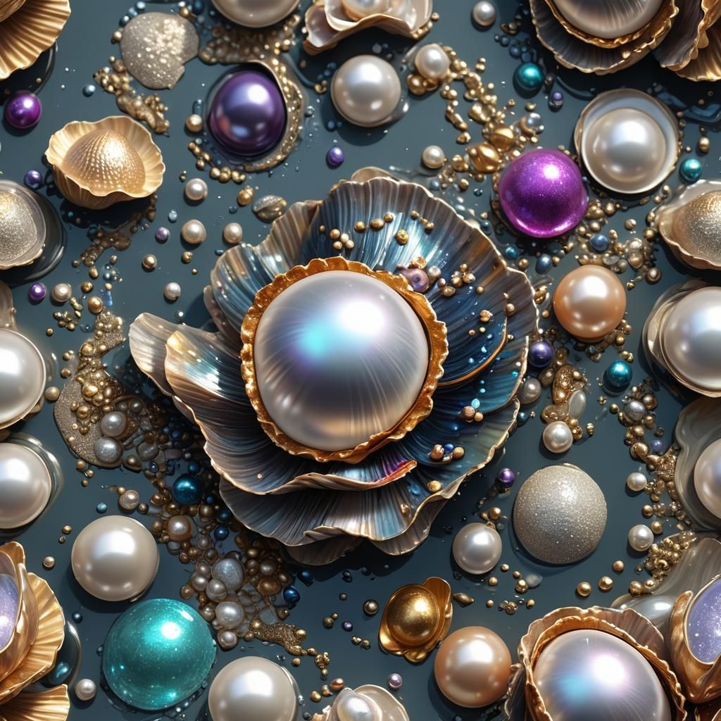 Clam with Pearl: Fantastical Matte Painting