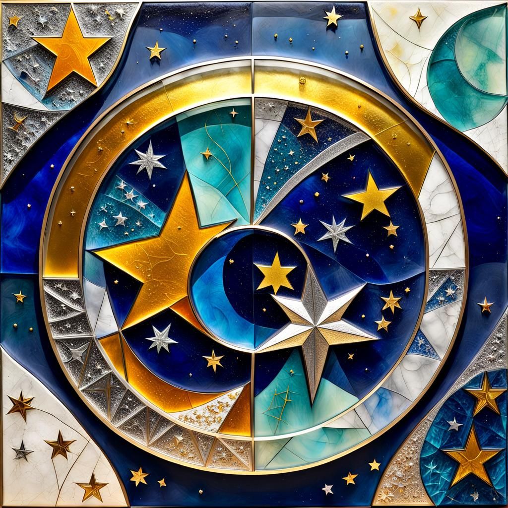 Elegant Abstract Marble and Gold Art Deco Design