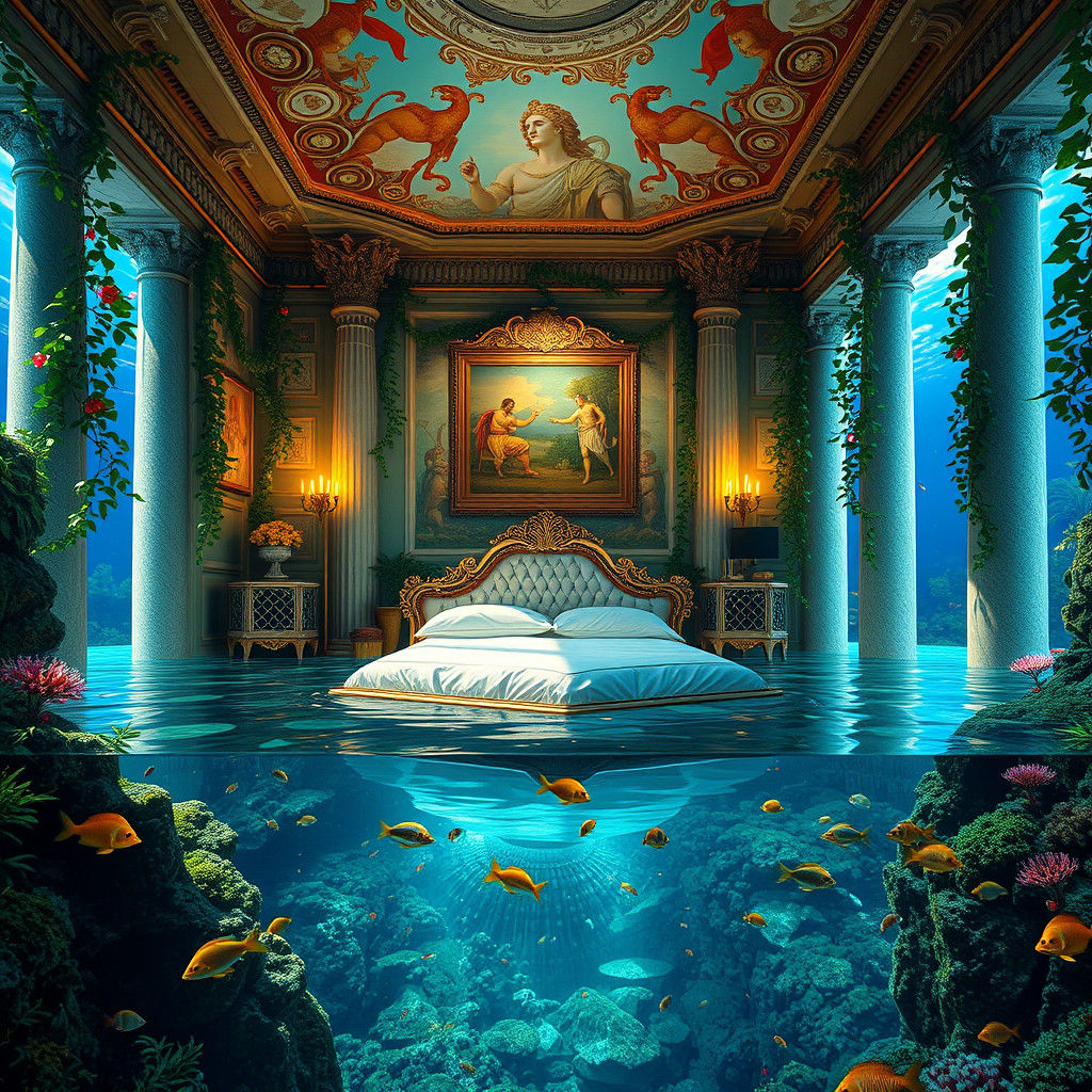 Roman Aquarium Chamber with Gladiatorial Frescoes