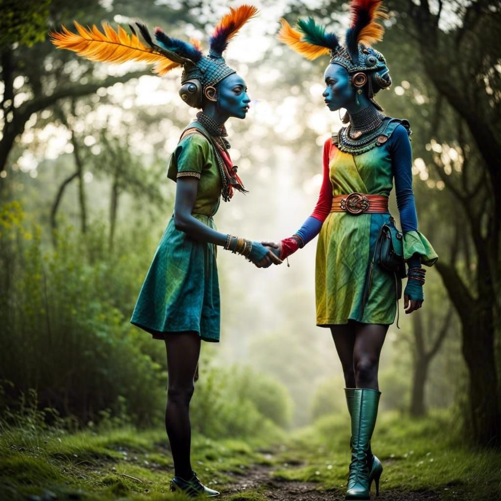 Surreal Alien Restaurant Celebration: Masterpiece Photograph...