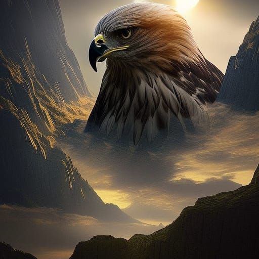 Eagle's Ascent: A Cinematic Digital Painting