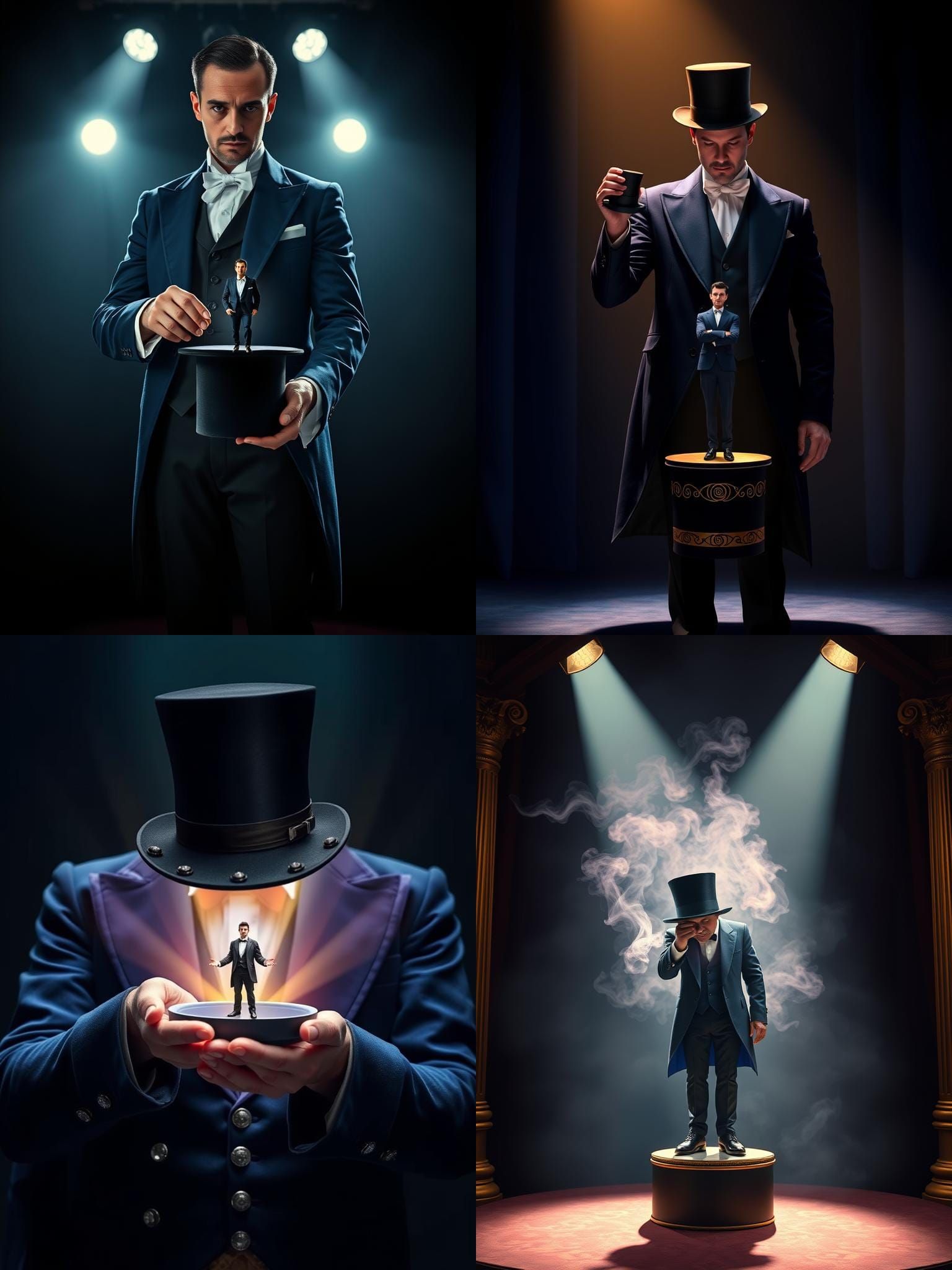 Magician's Pastel Hat Trick in Hyperrealistic Detail