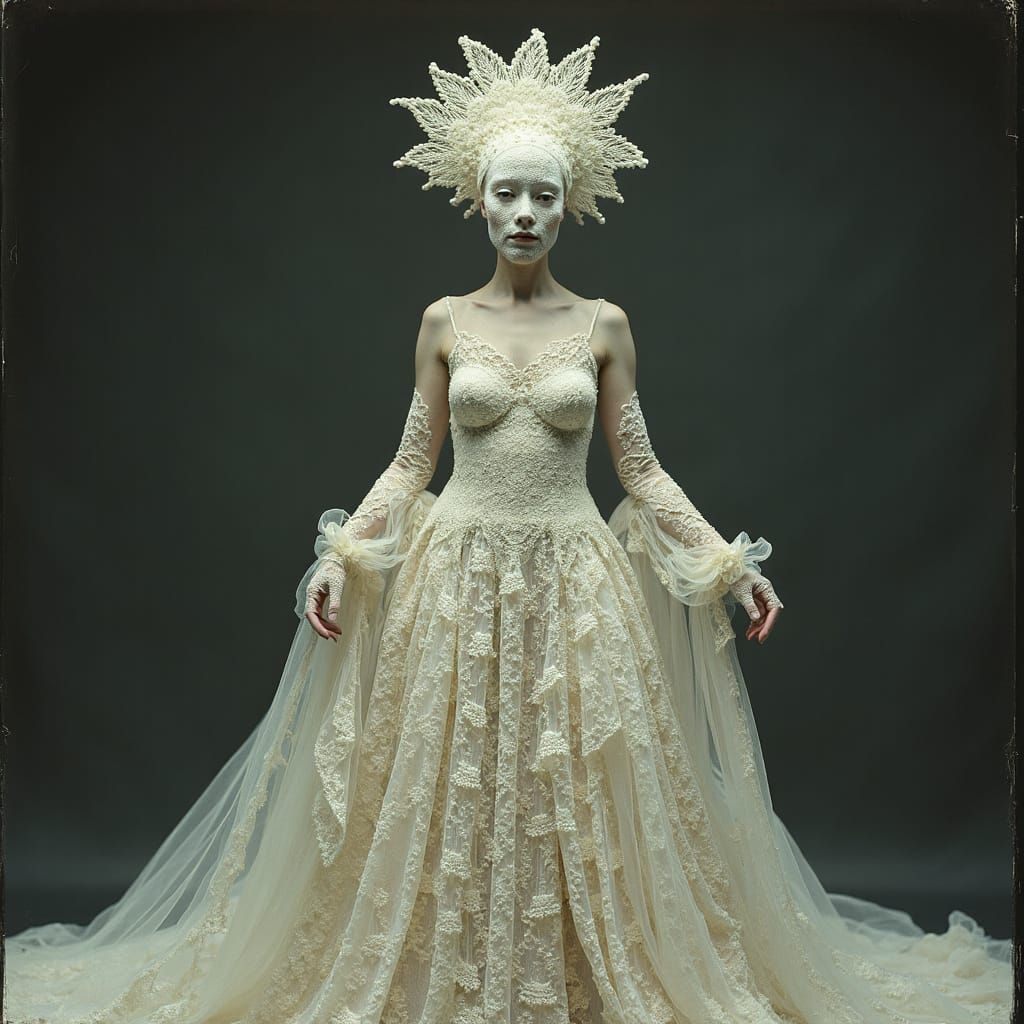 Lace-clad Dancer in Autochrome Style