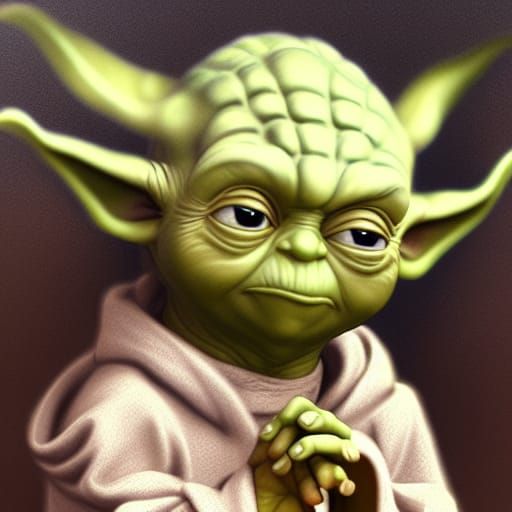 Yoda in Renaissance Style with Spiritual Light