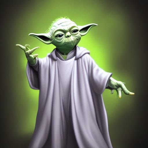 Yoda in Renaissance Style with Spiritual Light