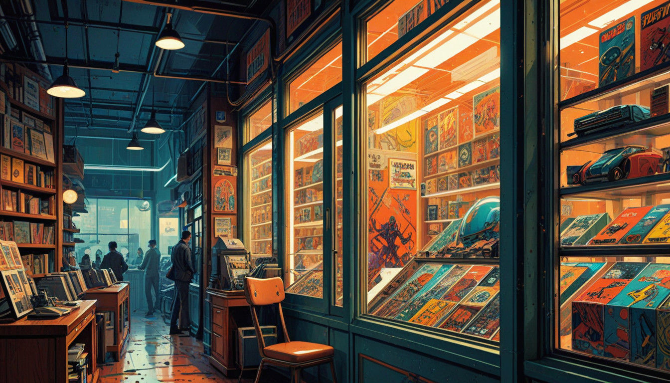 Classic Retro-Futuristic Comic Book Cover Art