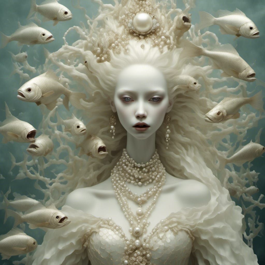 Pearl Alabaster Siren Singing, Fading Romanticism Style