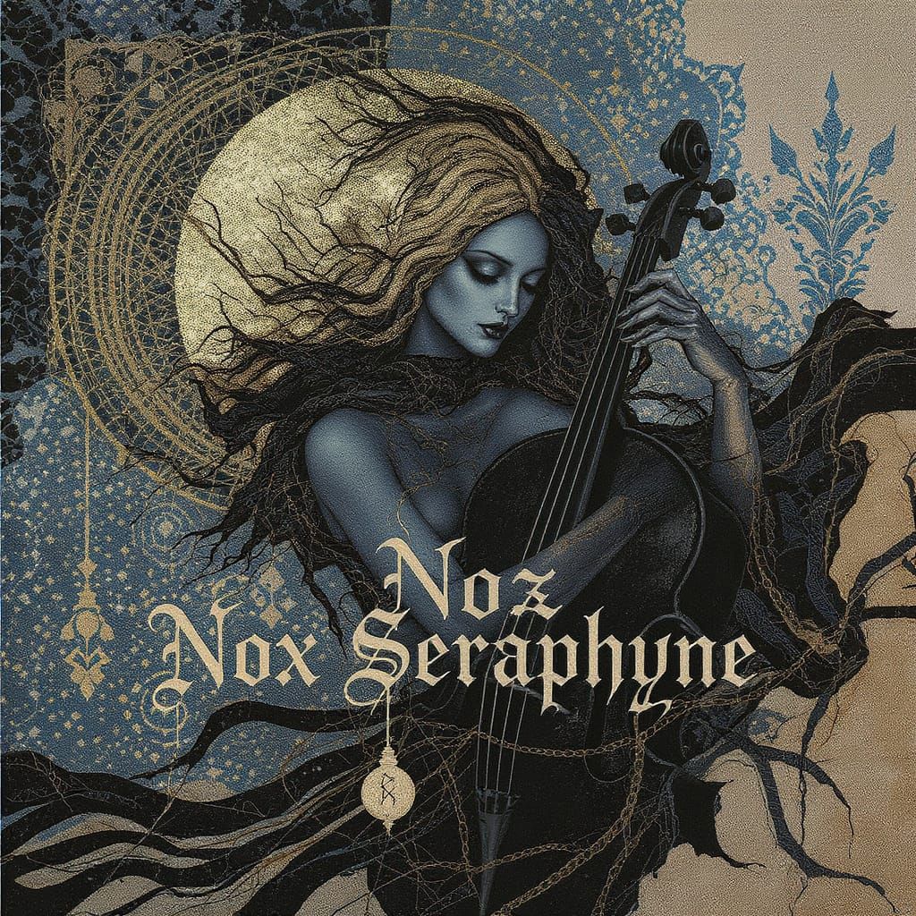 Mournful Cello Player in Gothic Surrealism