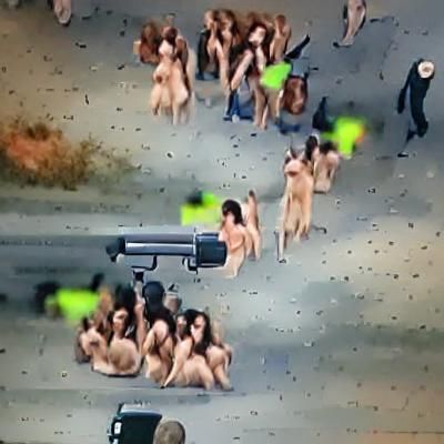 Nude Figures with Armed Man: Controversial Scene