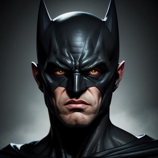 Hyperrealistic Batman Splash Art Portrait