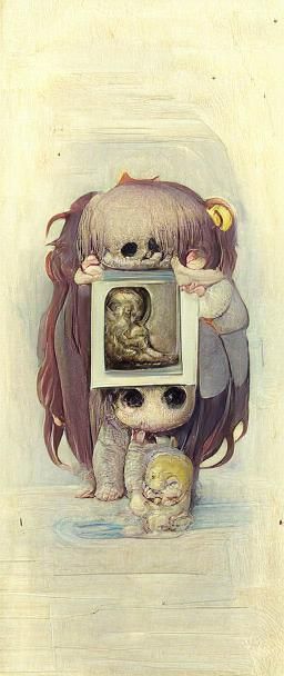 Chibi Body Horror Inspired by Classic Illustration