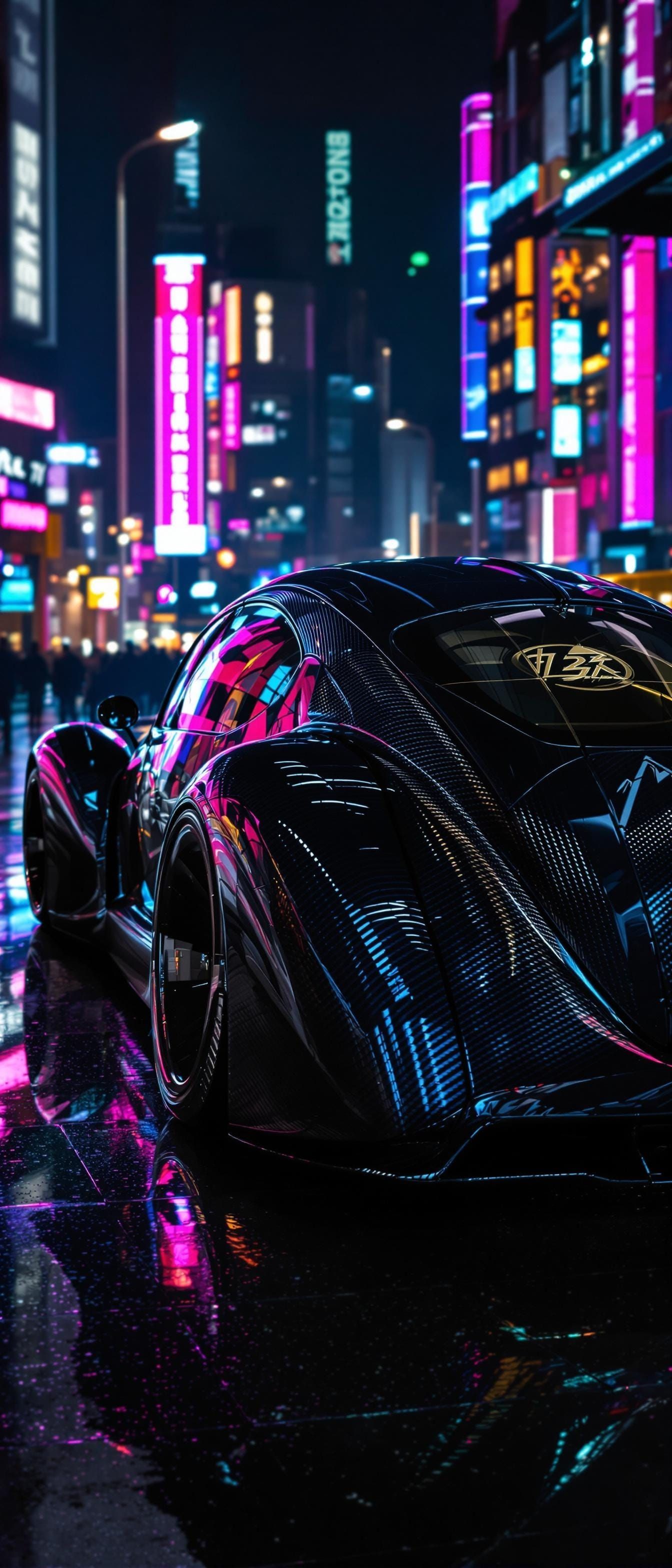 Cyberpunk Citroen Traction Avant with Low Profile Tires and...