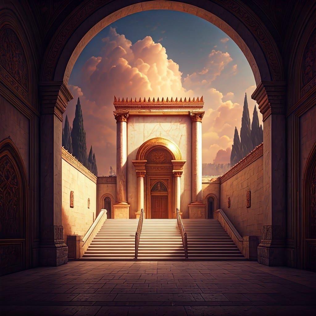Jerusalem Jewish Temple: Detailed Matte Painting