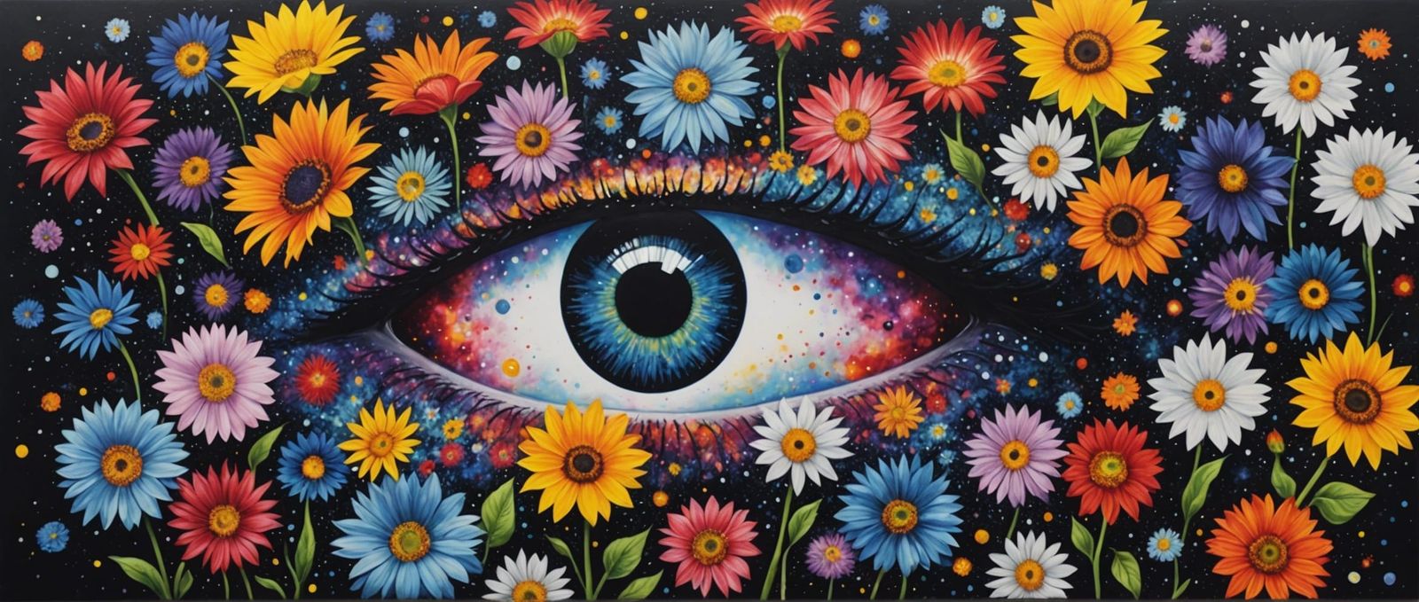 Flowers in Space: Hyperrealistic Acrylic Nebula