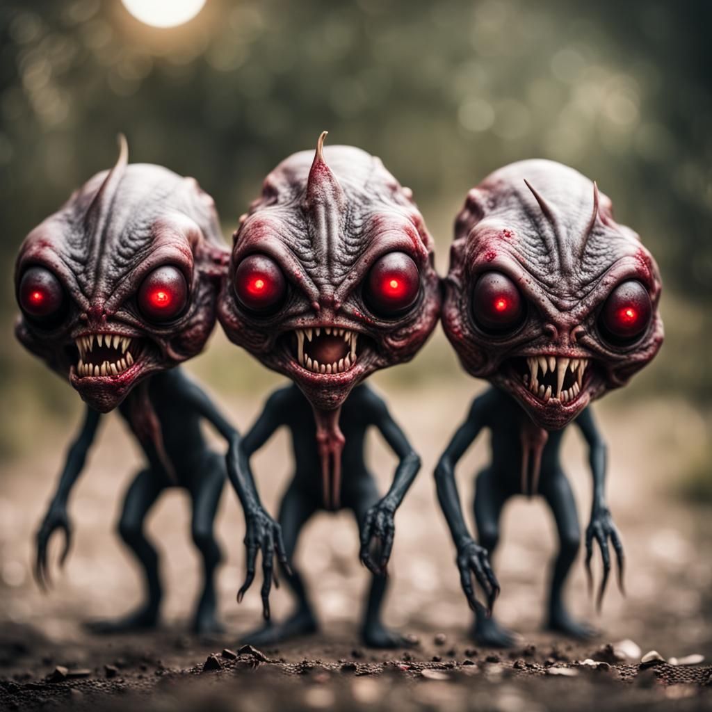 Two-Headed Alien Creature in Professional Photography Style