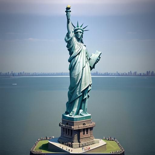 Statue of Liberty Pixel Art Rendition