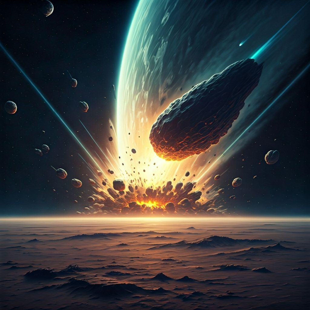 Massive Comet Crashes Creating Cosmic Crater