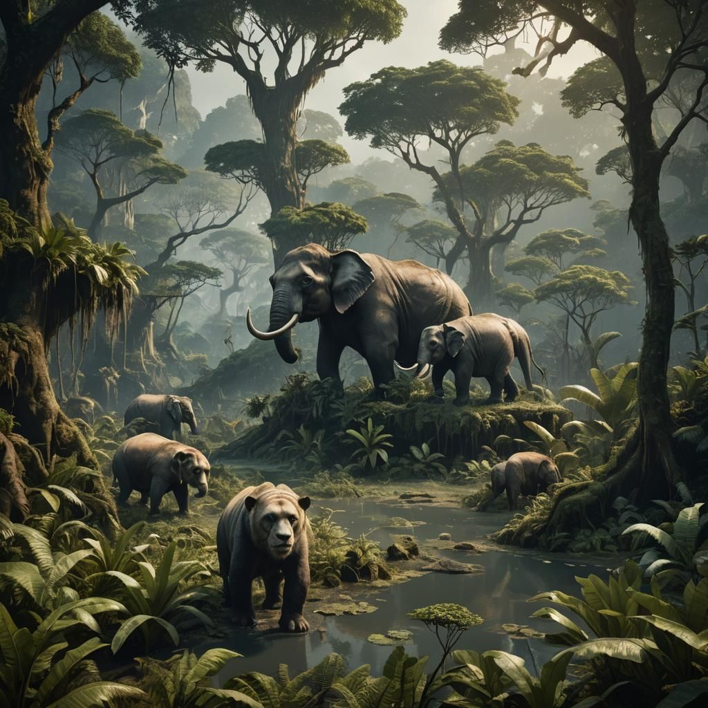 Southeast Asia Forests: Animal Extinction in Matte Painting
