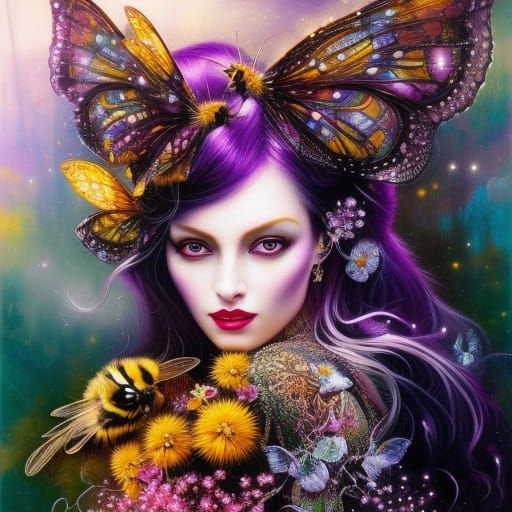 Giant Bumble Bee Invasion: A Cosmic Illustration