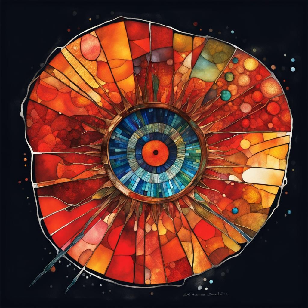 Stained Glass in Art Brut Style