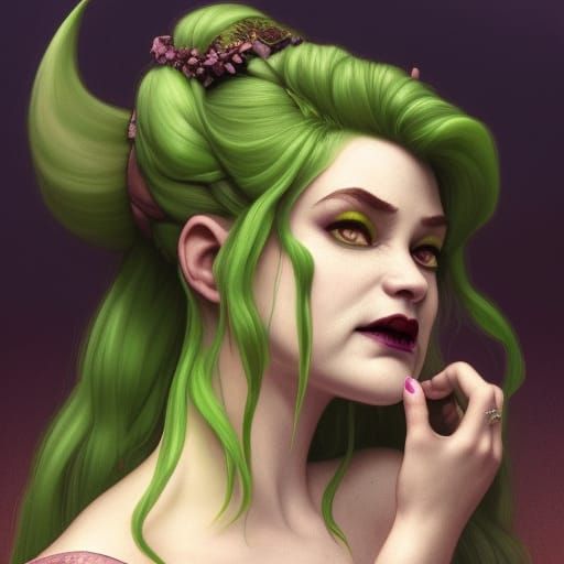 Demonic Princess Fiona Portrait: Hyperdetailed Artstation Co...