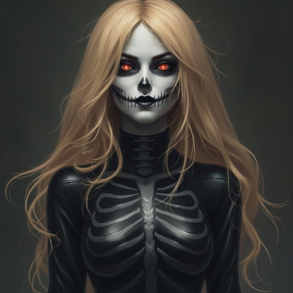 Gothic Woman Portrait in Dark Fantasy Style