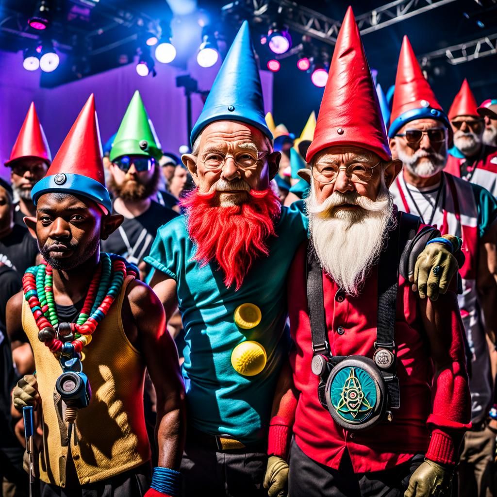 Gnomes Having Fun at a Rave