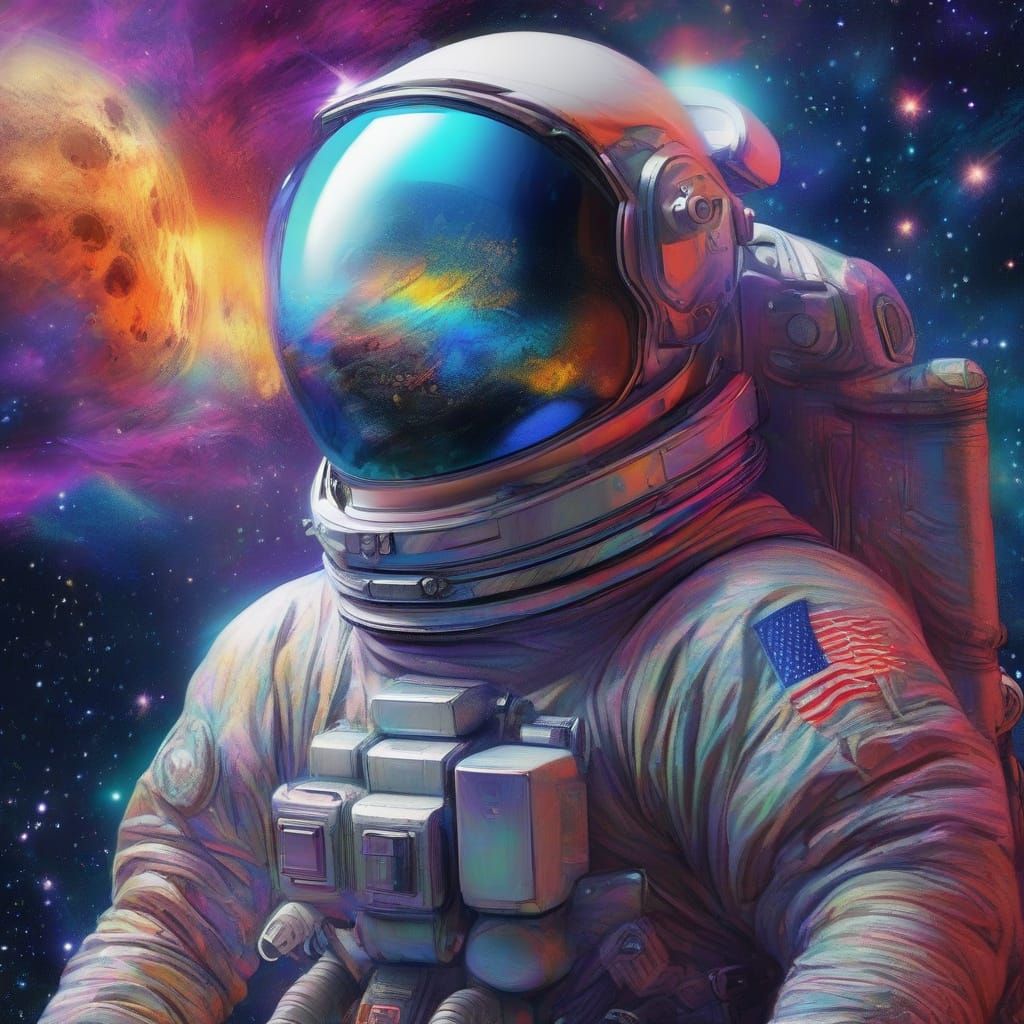 Astronaut Gazing into Cosmic Wonder