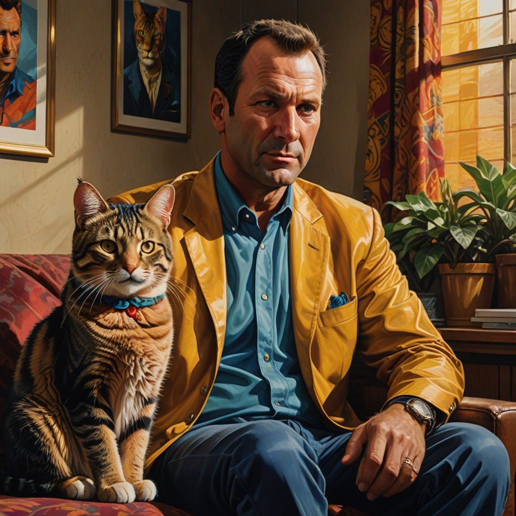 Al Bundy in Vibrant Splash Art