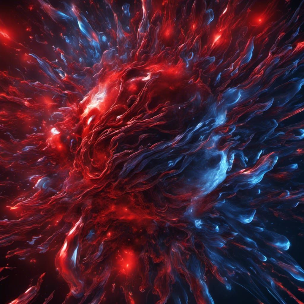 Mysterious HD Background: Red and Blue Energy Mix