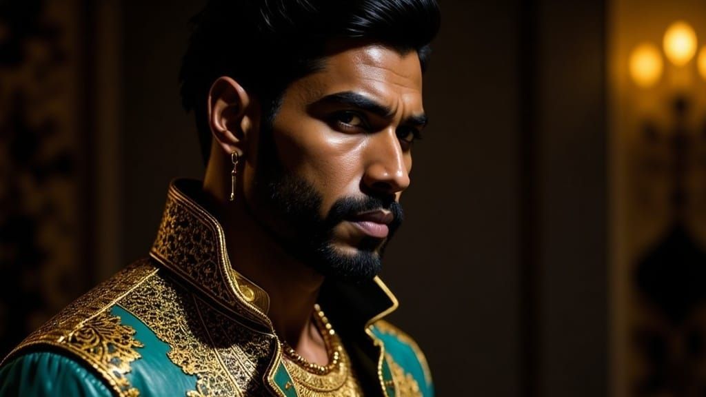 Chiseled Spaniard in Dramatic Chiaroscuro Lighting