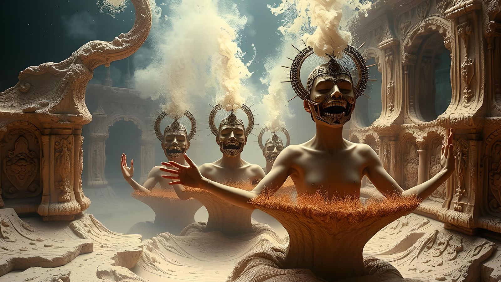 Fractal Visions: Cosmic Disturbance in Abstract Art