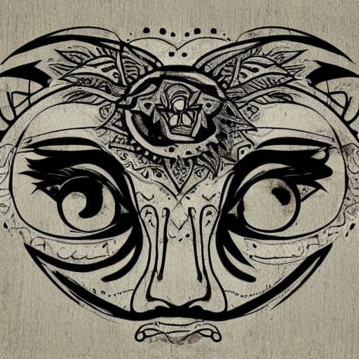 Minimalist Tattoo Art: Sun and Moon Split Face