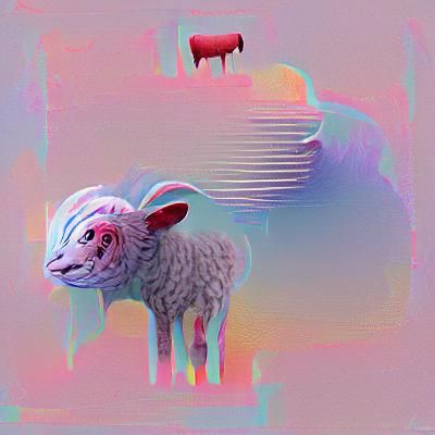 Lamb Grazing Peacefully in Sunny Meadow