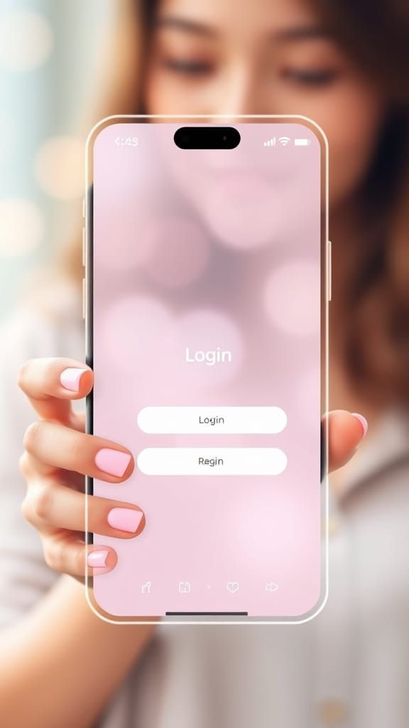 Surreal Mobile App UI Design with Bokeh Effect