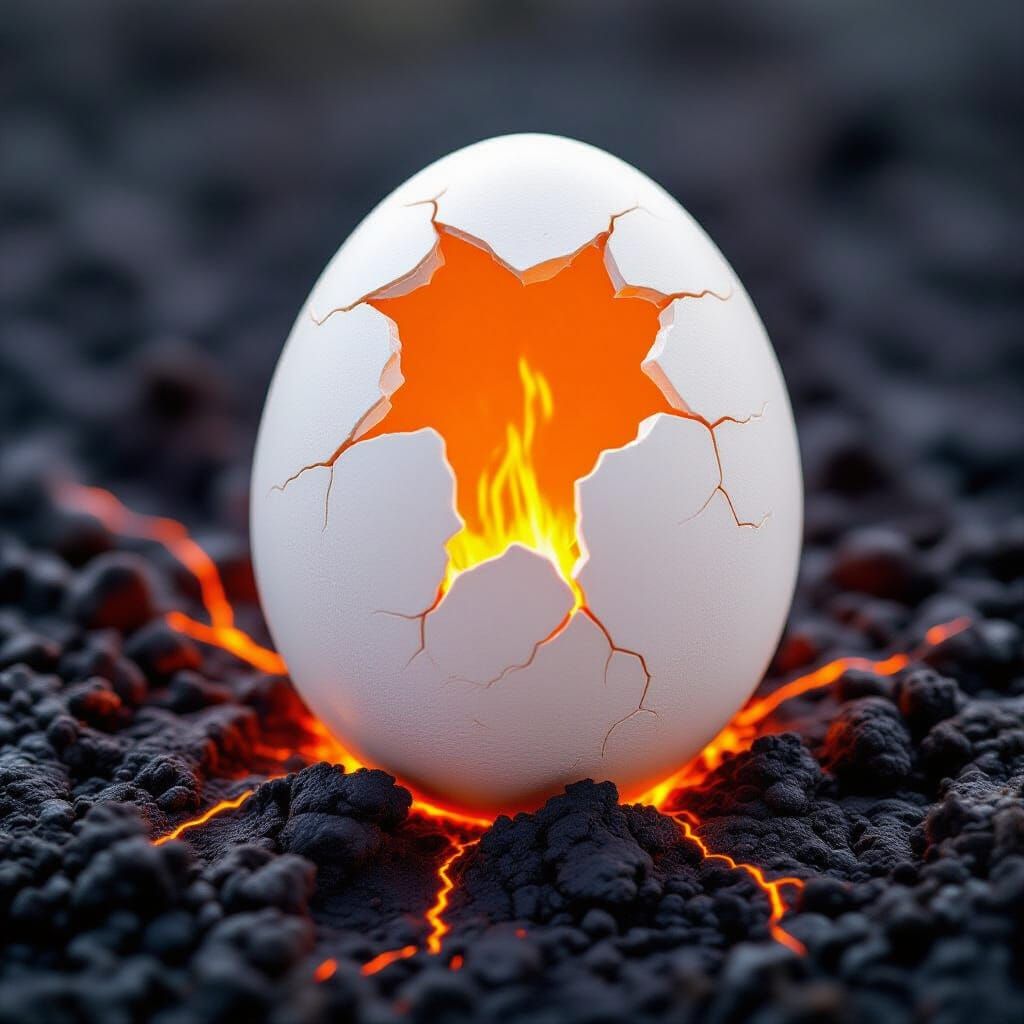 Eggshell Volcanic Eruption