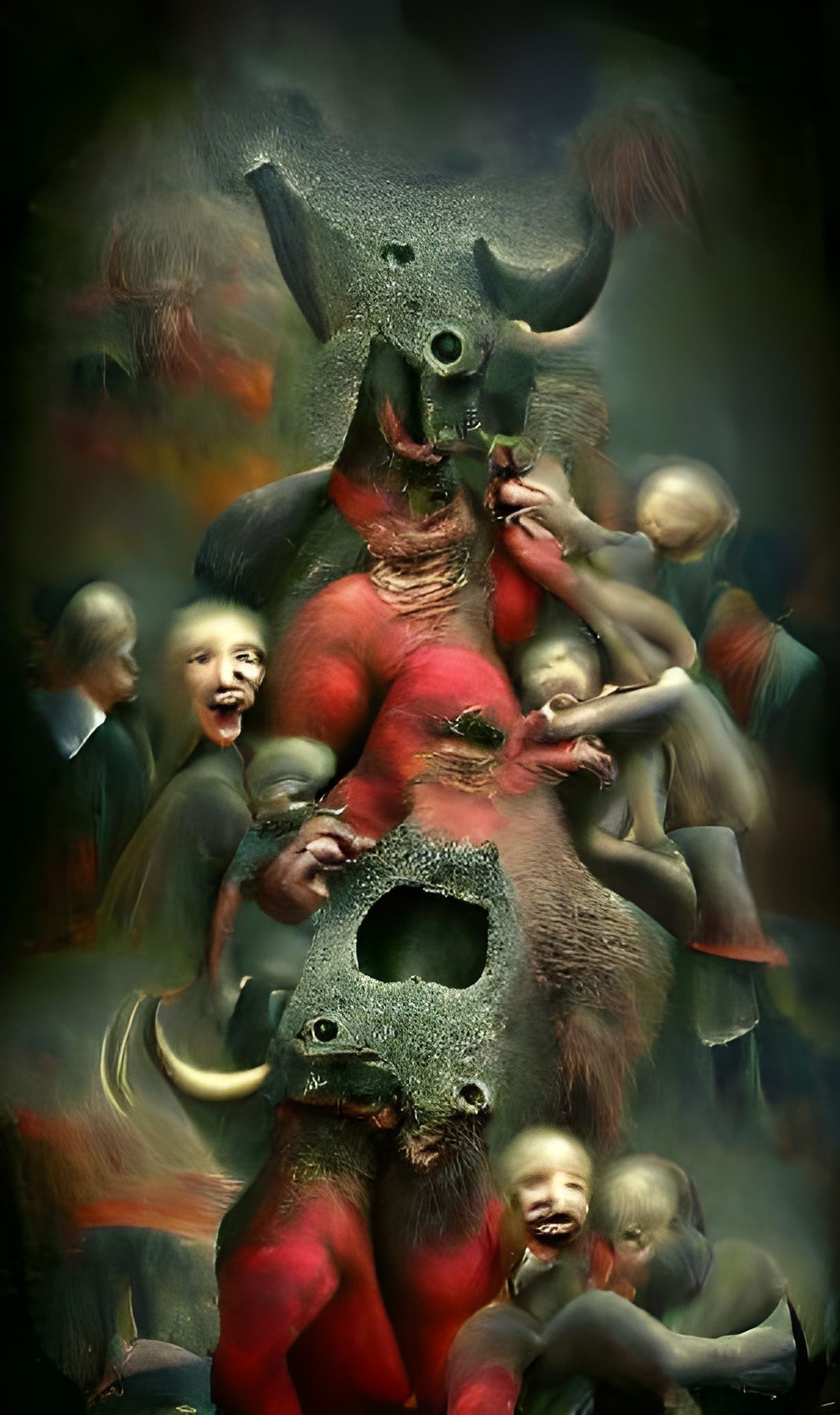 Grotesque Moloch Devouring Children: Nightmare Surrealism