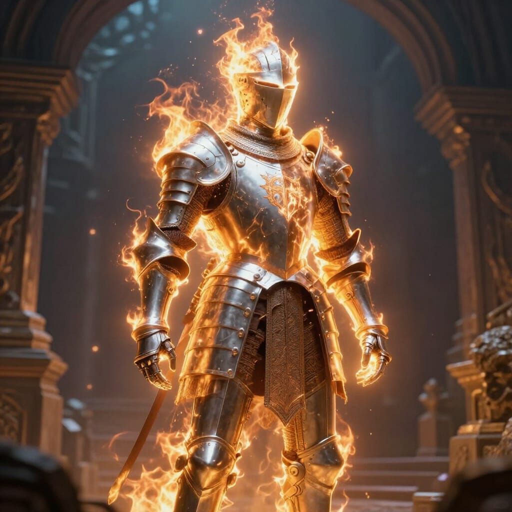 Legendary Fiery Armor in Mystical Ruins