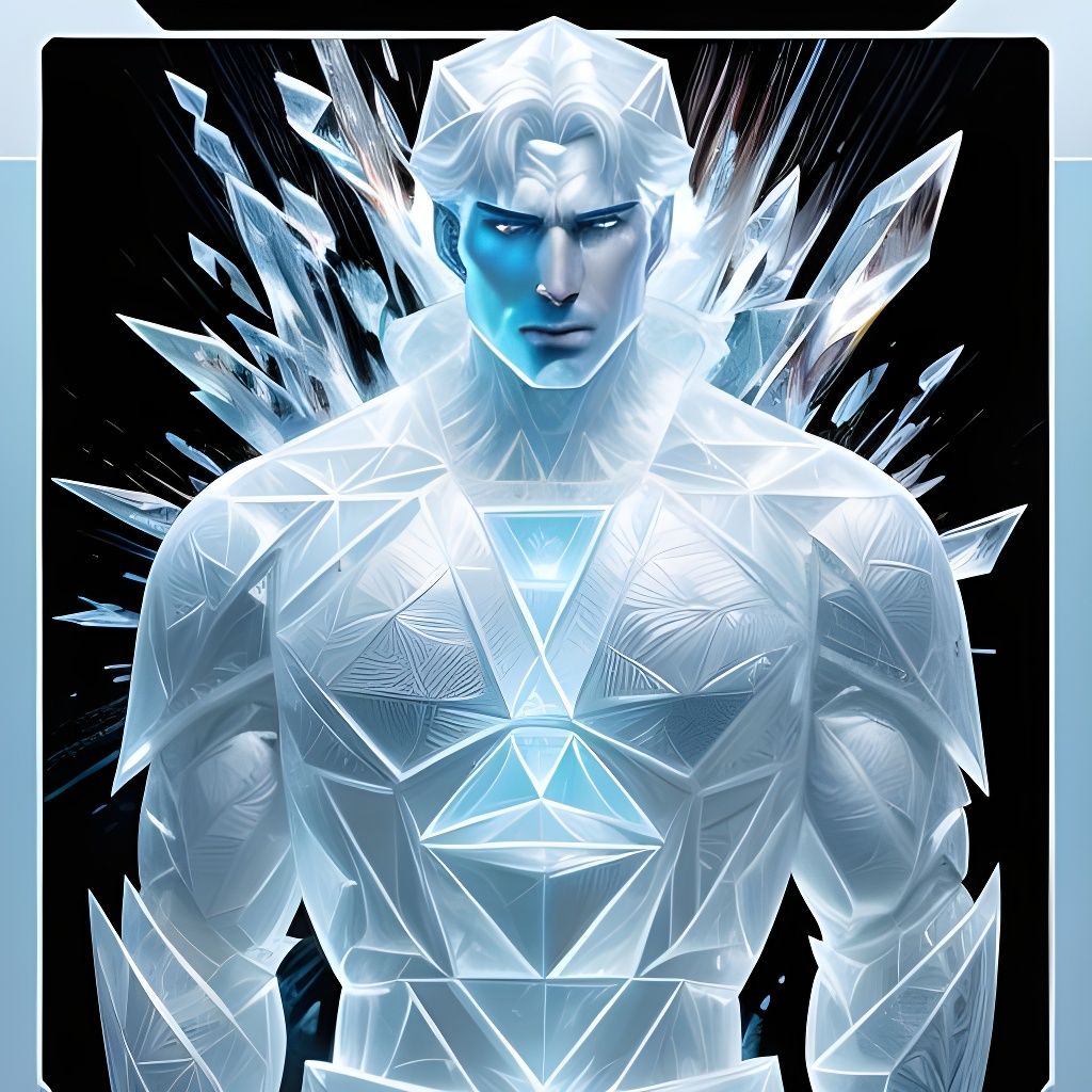 Iceman Organic Ice Comic Book Art