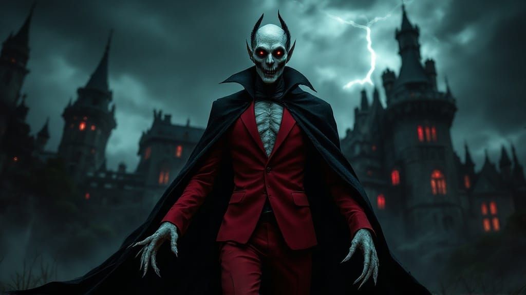 Gothic Portrait of Nosferatu in Dramatic Lighting