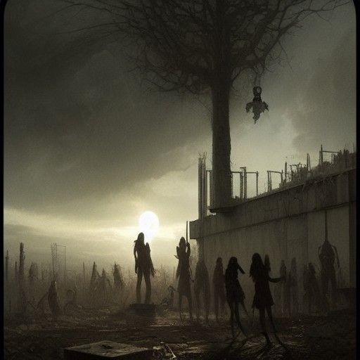 Horrific Post-Apocalyptic School in Doré Style