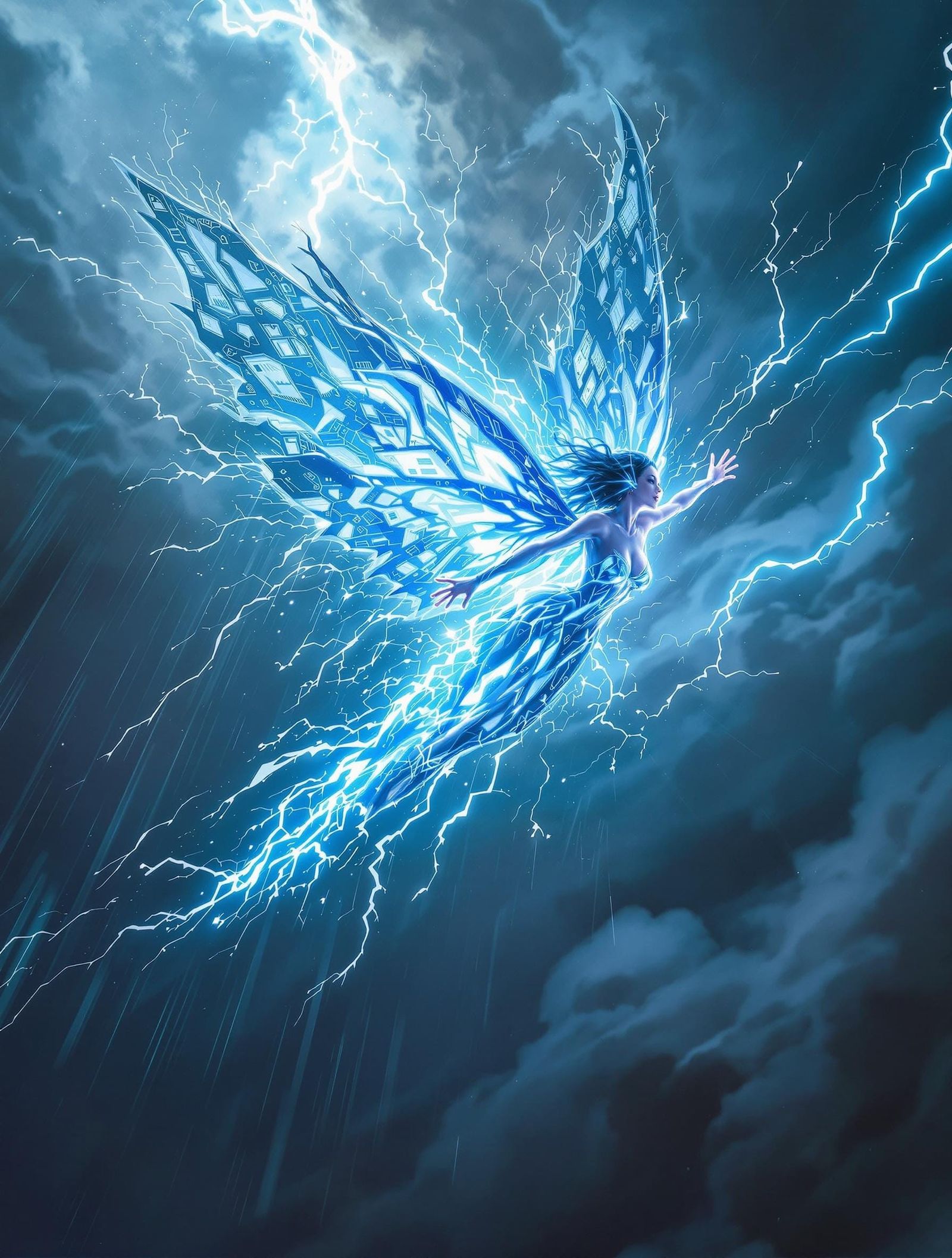 Stormchaser Fae in Hyperrealistic Digital Painting
