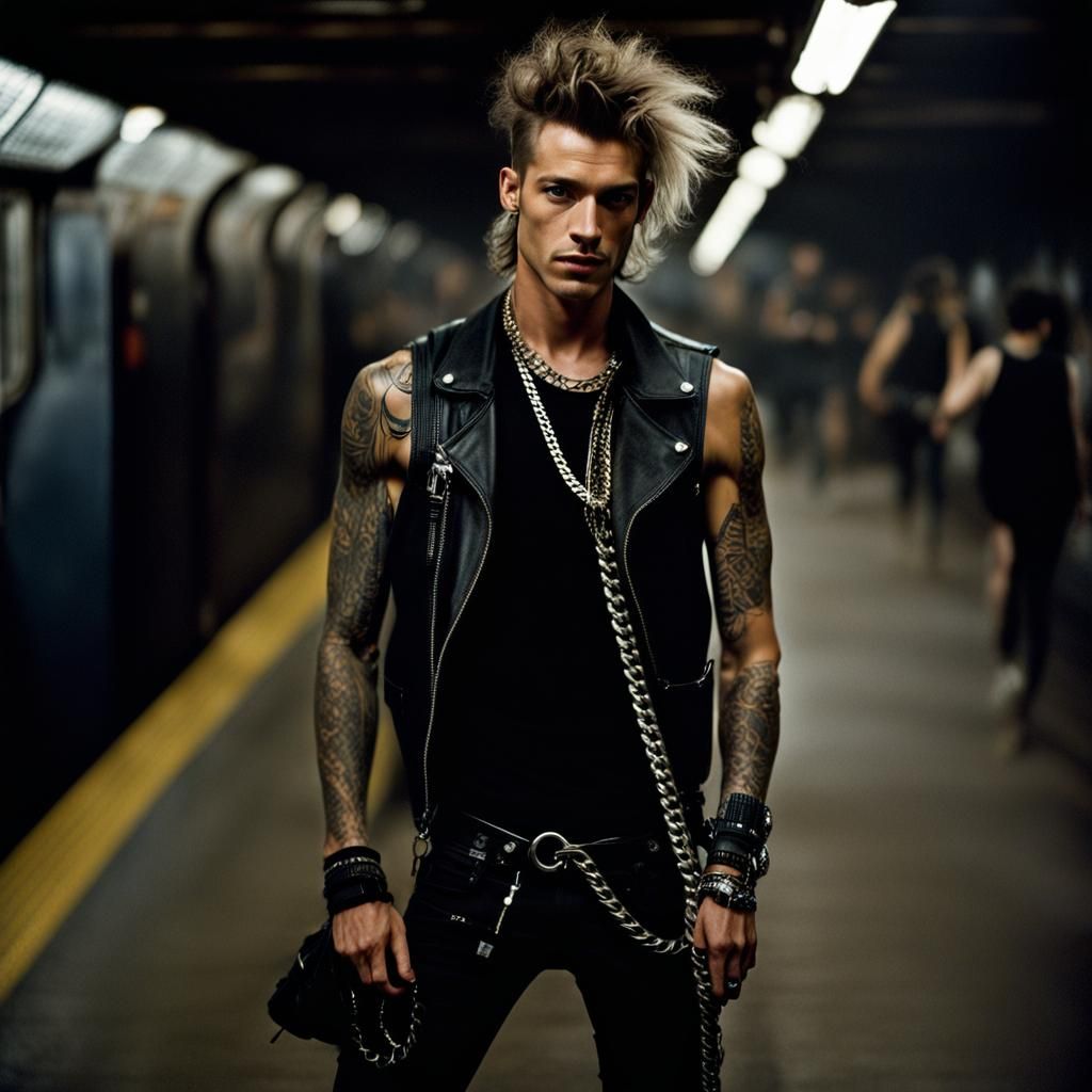 Dystopian Subway: Bruce Davidson-Style Fashion Photography