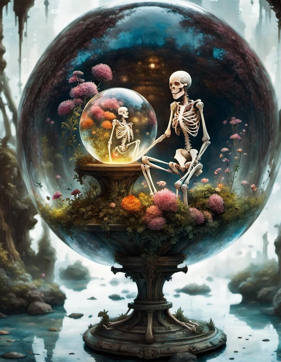 Robotic Magic Ball: DreamWorks-Style Fantasy Scene