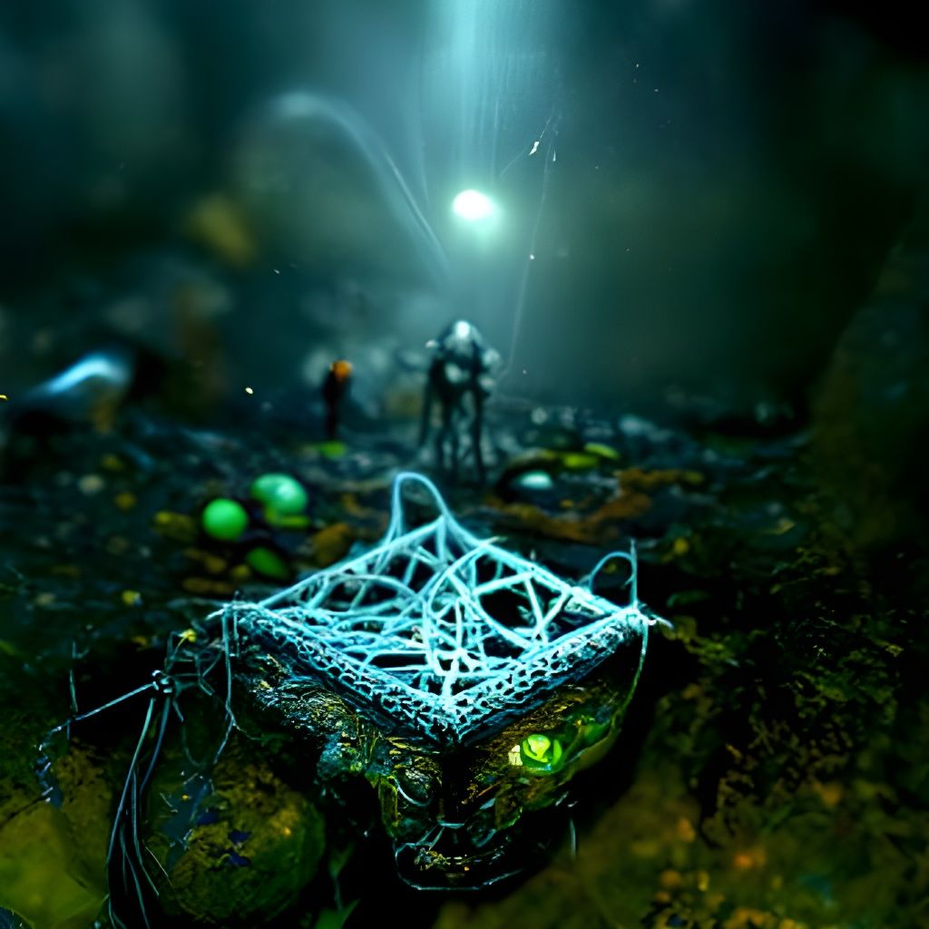 Mysterious Ruins Entangled: A Hyperrealistic Digital Paintin...