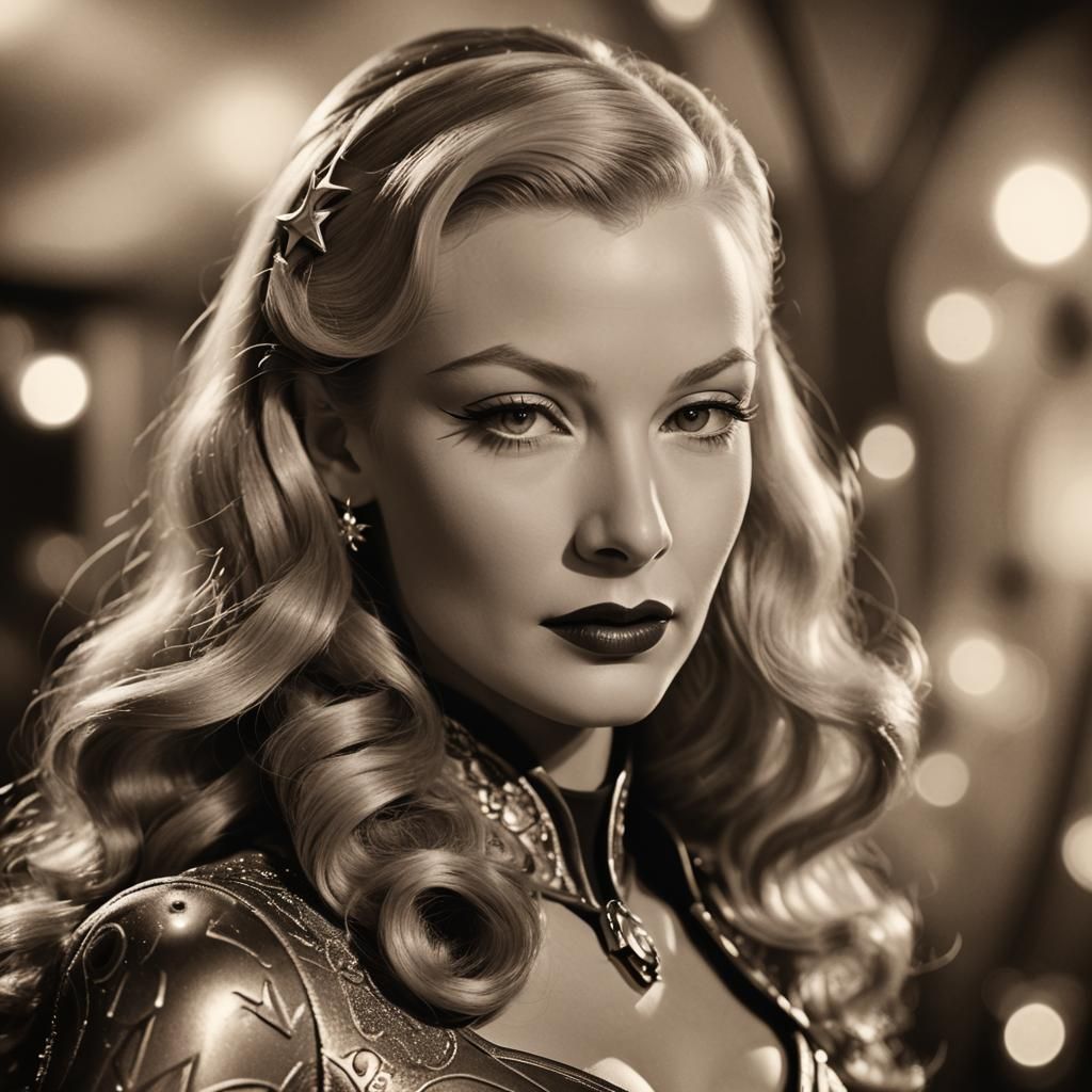 Veronica Lake as Borg: Hollywood Glamour Portrait